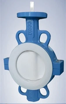 Ci Or Di PTFE F4 Lined Body Seat Butterfly Valve