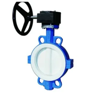 Ci Or Di PTFE F4 Lined Body Seat Butterfly Valve