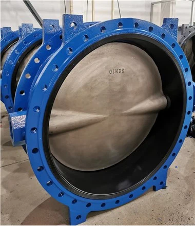 Méid Mór DN1200 Comhla Féileacán Comhlárnacha Dúbailte Flanged